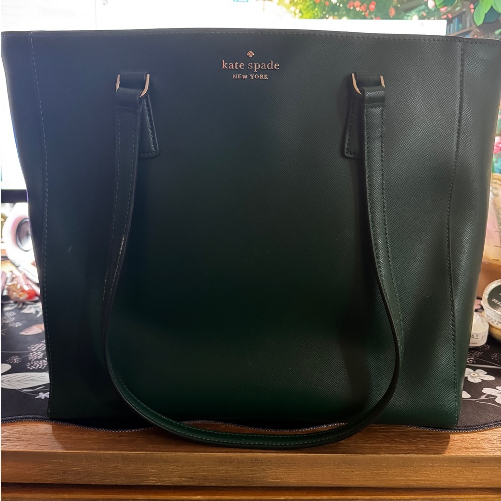 Kate Spade Laptop Perry tote bag in Deep jade green